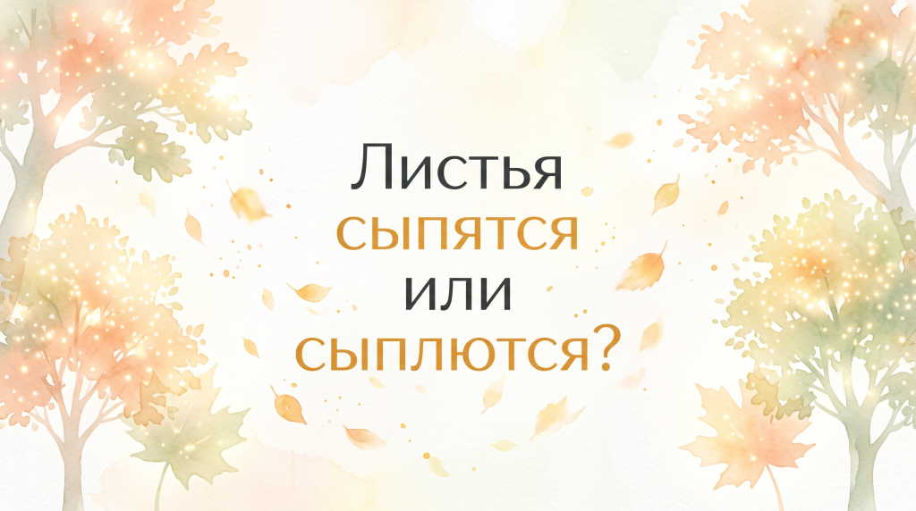 Листья сыпятся или сыплются?