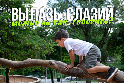 Вылазь, слазий – можно ли так говорить?