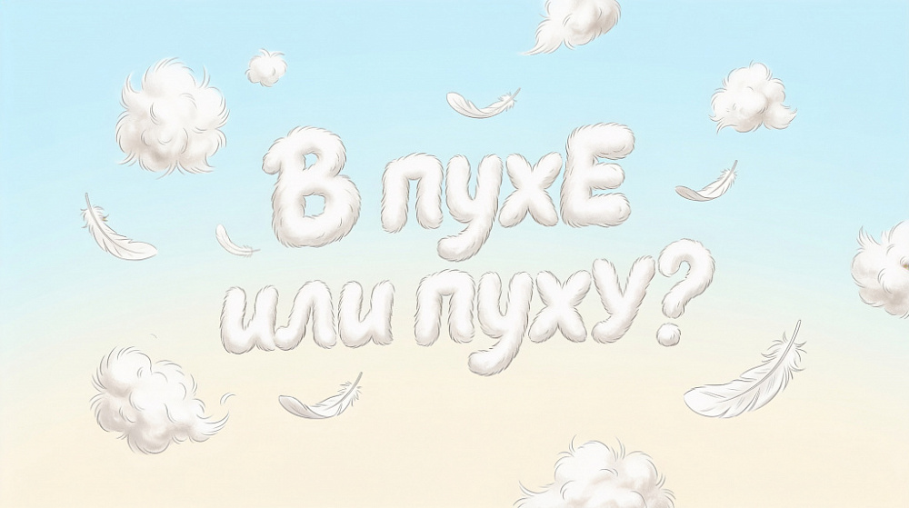 В тополином пухе или пуху?