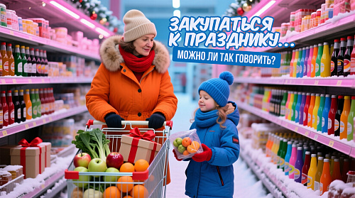 Закупаться к празднику… Можно ли так говорить?