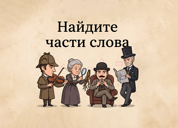 Найдите части слова